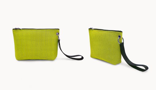 Bolso de mano en tejido 3D verde lima