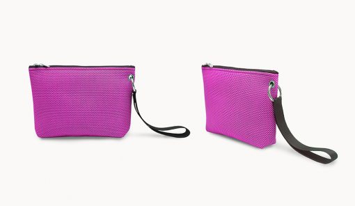 Bolso de mano en tejido 3D rosa fucsia