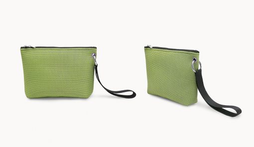 Bolso de mano en tejido 3D verde piatacho