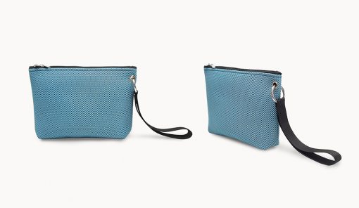 Bolso de mano en tejido 3D azul cielo