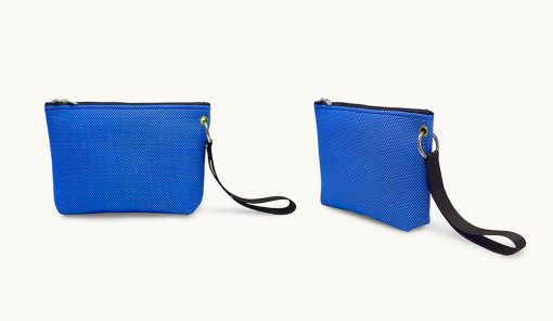 Bolso de mano en tejido 3D azul royal