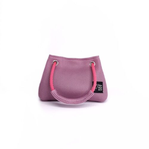 Bolso Kraftet en 3D rosa-malva cuerda jaspe rojo