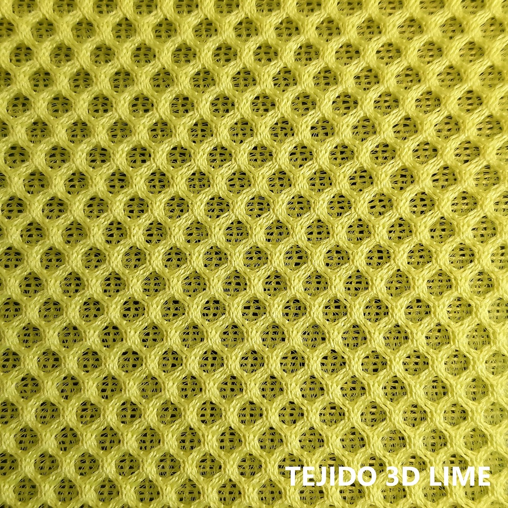 3D fabric lime green