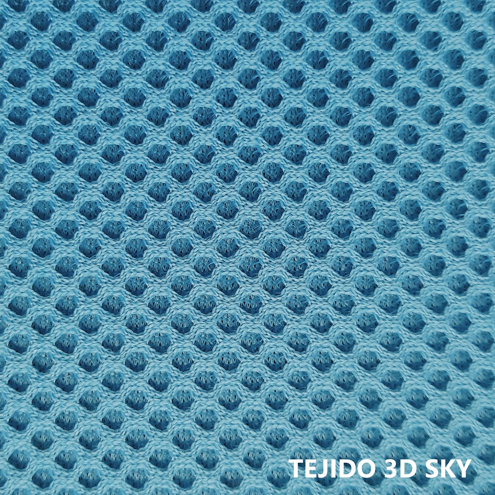 Tejido 3D azul celeste