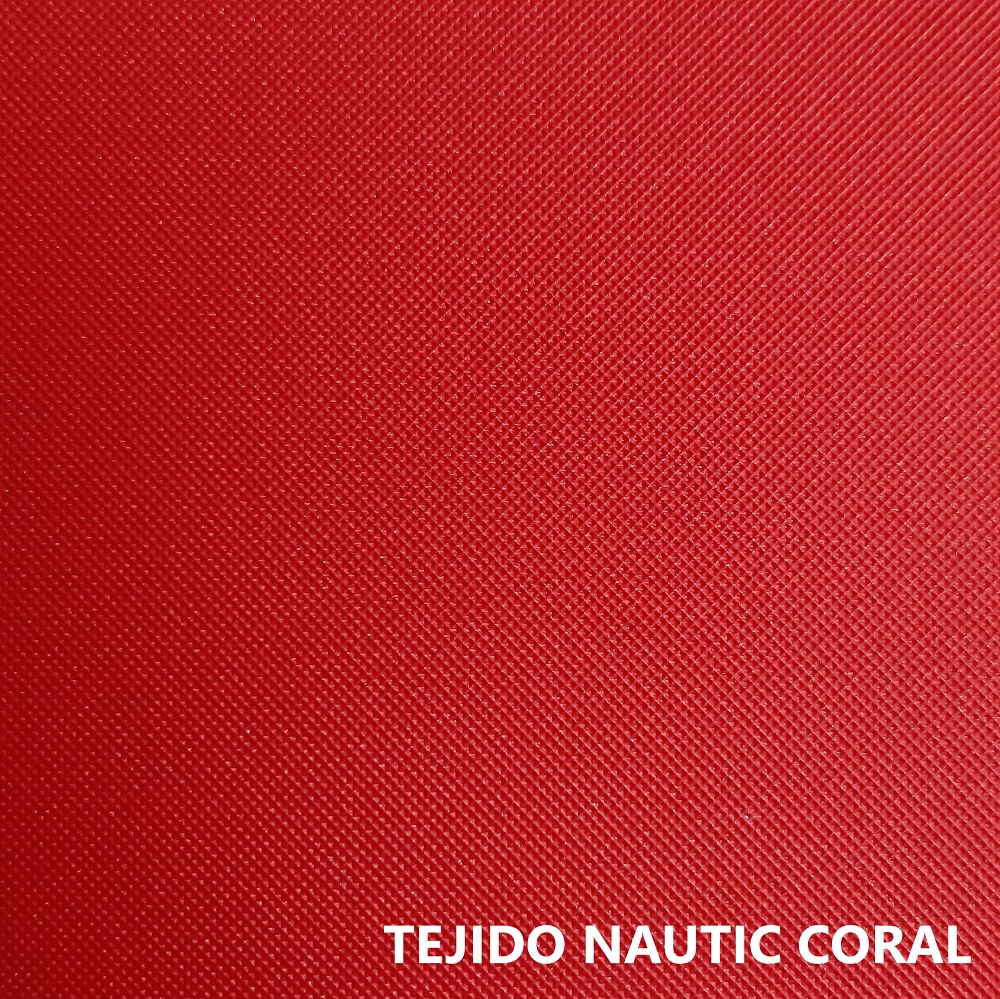 Tejido náutico rojo coral