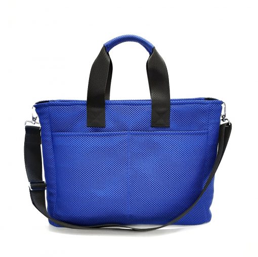 Bolso BOX en 3D azul royal trasera