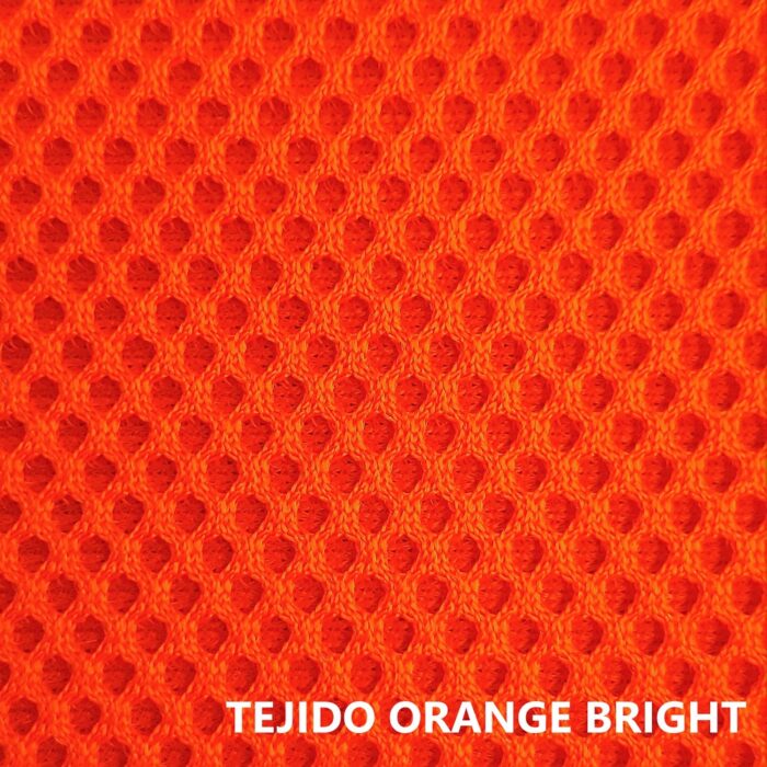 Tejido 3D naranja brillante