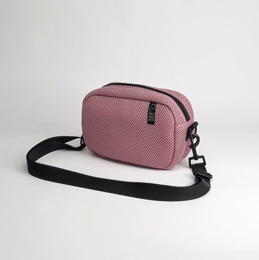 Bandolera Kramel en 3D rosa-malva