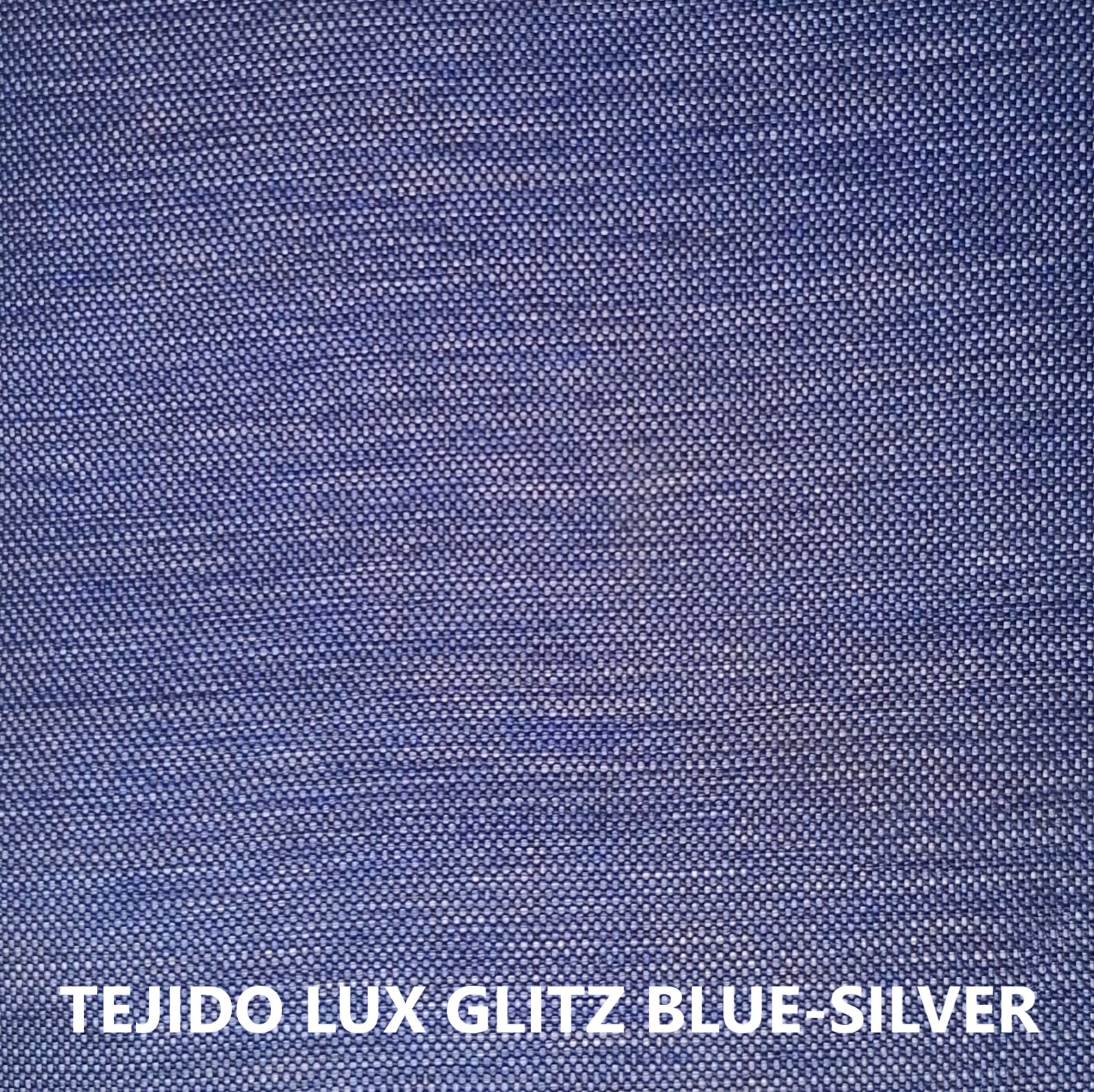 Tejido LUX Glitz color azul-plata