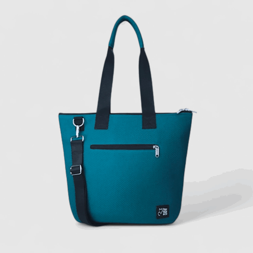 Bolso Barco en tejido 3D verde petróleo