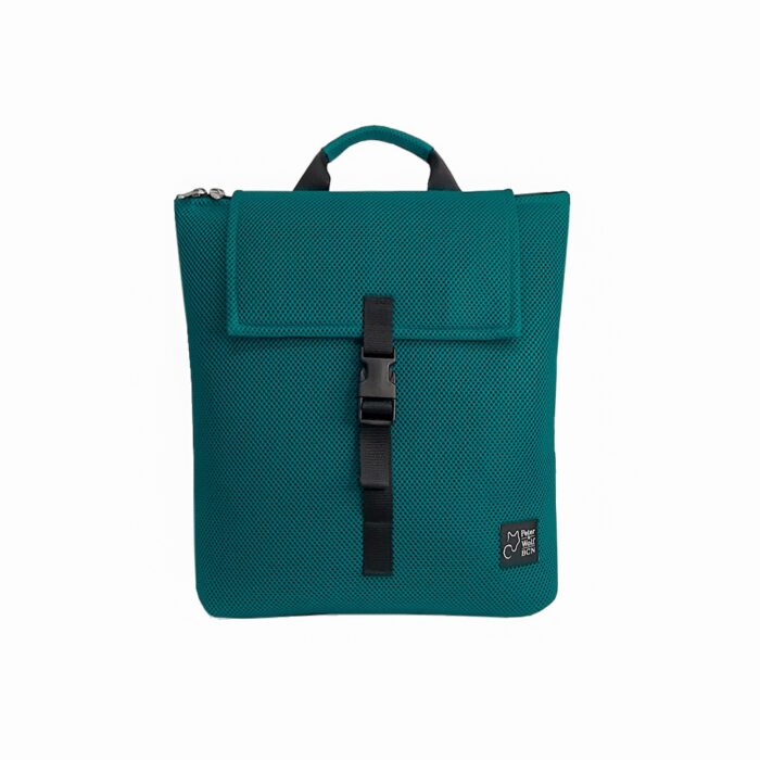 Mochila en 3D verde petróleo