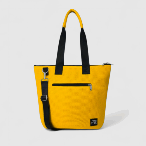 Bolso Barco en tejido 3D amarillo miel