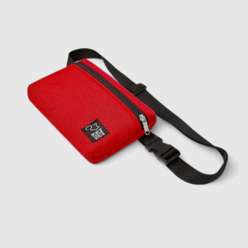Riñonera en tejido técnico 3D rojo