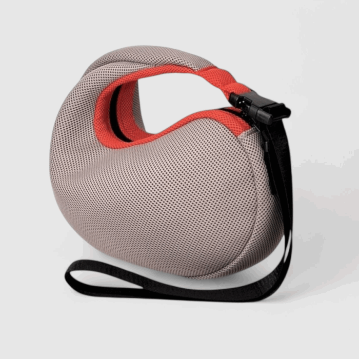 Bolso Nautilus en tejido 3D beige-naranja