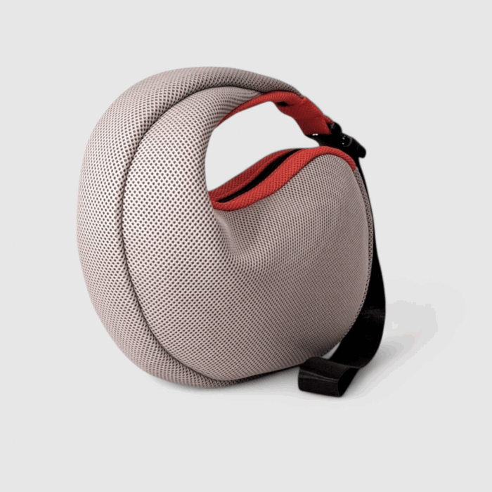 Bolso Nautilus en tejido 3D beige-naranja