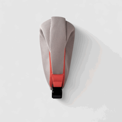 Bolso Nautilus en tejido 3D beige-naranja