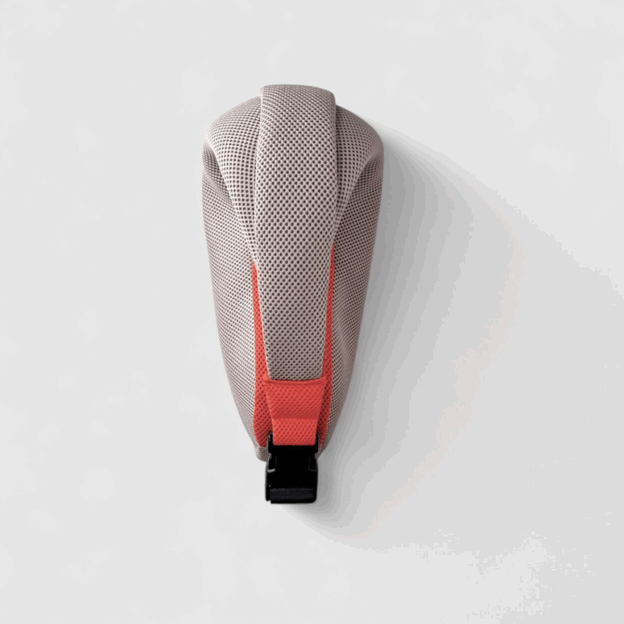 Bolso Nautilus en tejido 3D beige-naranja