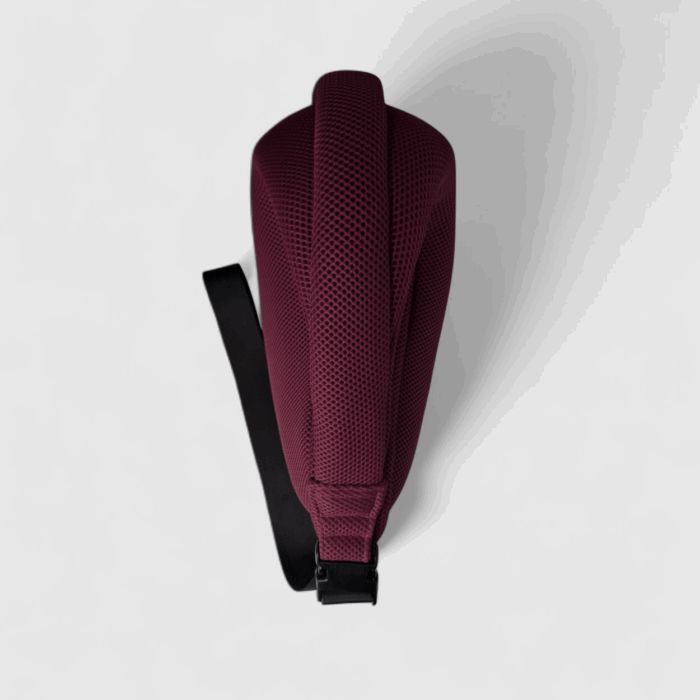 Bolso Nautilus en tejido 3D burdeos