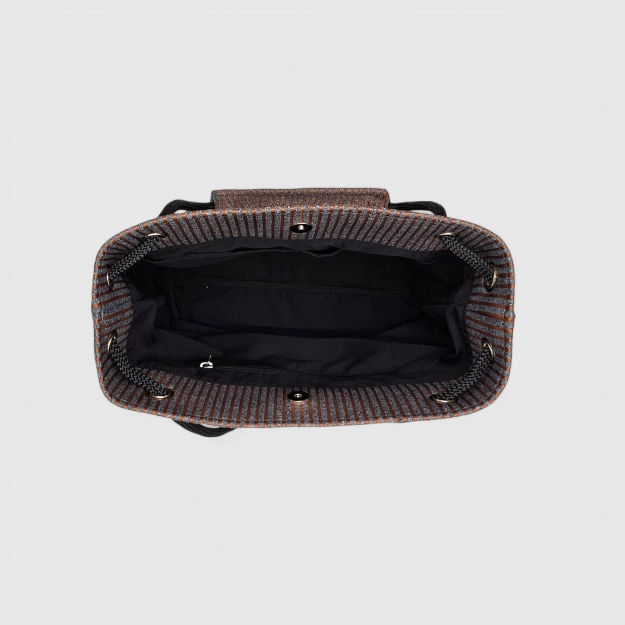 Bolso Kraft tejido Stone gris y cobre